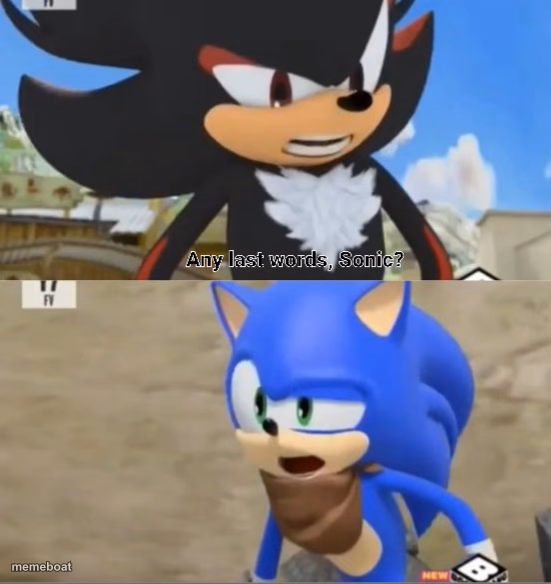Any last words, Sonic? - meme generator image preview