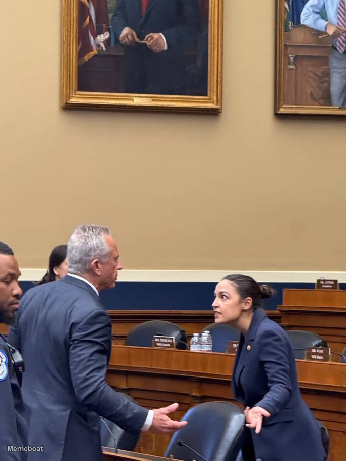AOC and RFK Jr. Heated Argument - meme generator image preview