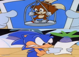 AoSth Sonic being angry while looking at a Tails photo