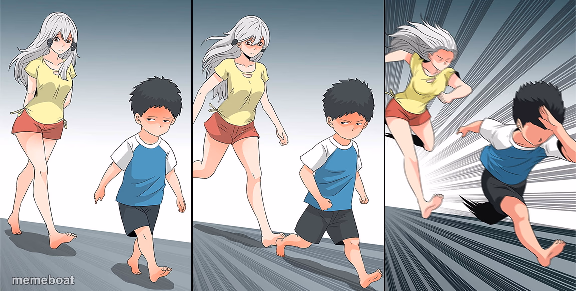 ara ara run - meme generator image preview
