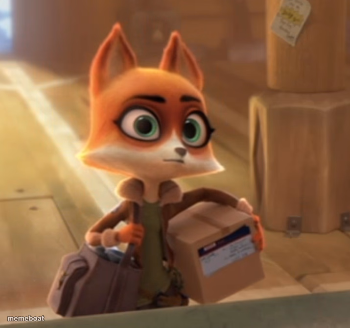 Arctic Dogs(2019)-Jade Foxston Staring - meme generator image preview