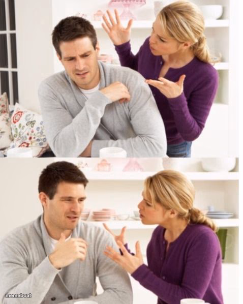 Arguing Couple Reverse (soc) - meme generator image preview