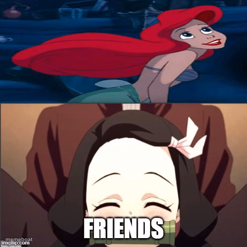ariel likes nezuko - meme generator image preview