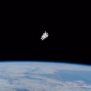 Floating Astronaut in Space
