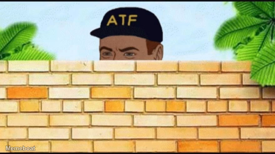 ATF Guy Hiding Behind Wall - meme generator image preview