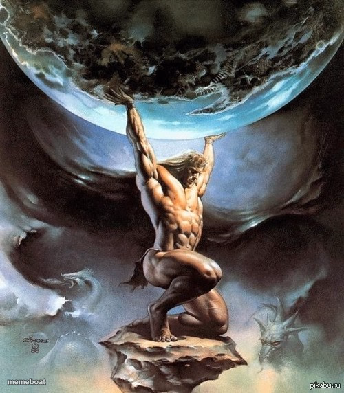 Atlas carries the earth - meme generator image preview