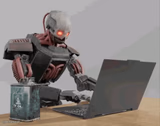 automaton keyboard typing