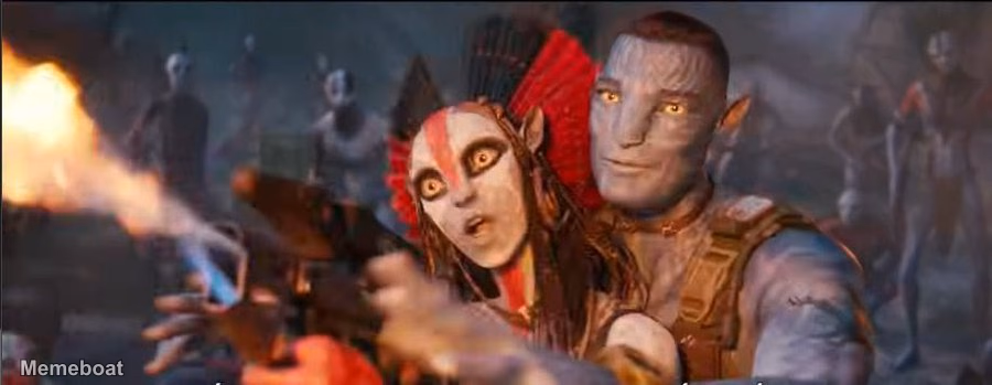 Avatar: Colonel Quaritch and Varang Flamethrower - meme generator image preview