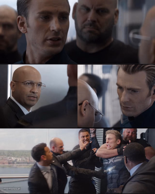 Captain America Airport Arrest - meme generator image preview