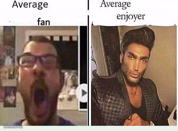 Average *BLANK* Fan VS Average *BLANK* Enjoyer - meme generator image preview