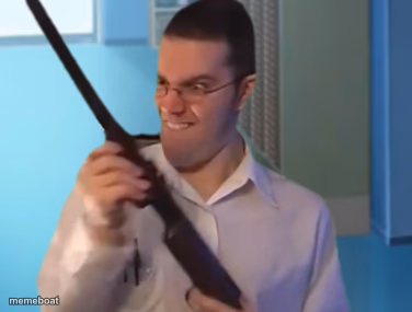 AVGN WITH A GUN - meme generator image preview