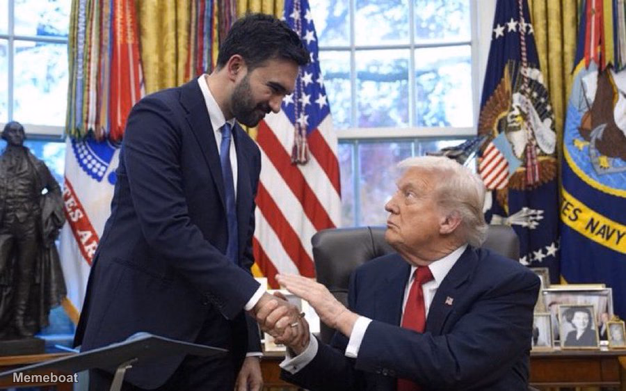 Awkward Trump Handshake - meme generator image preview
