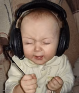 Headphones Baby Singing