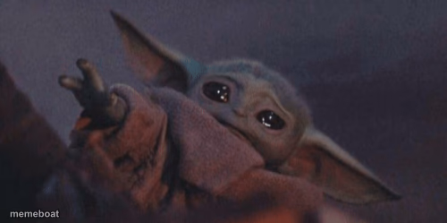 Baby yoda cry - meme generator image preview