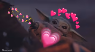 Baby Yoda Hearts