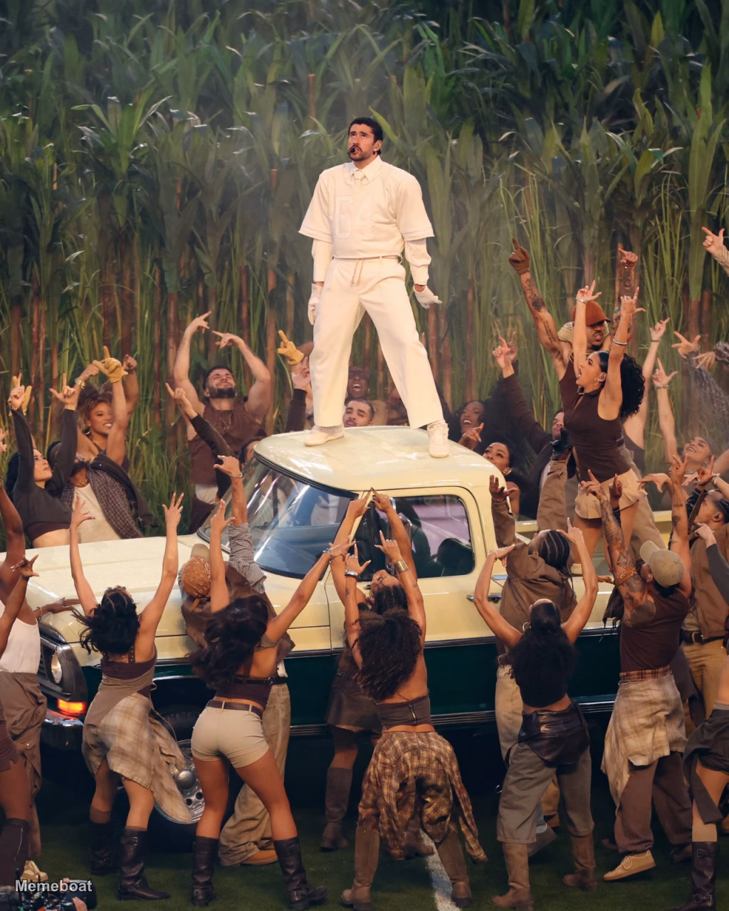 bad bunny on the truck - meme generator image preview