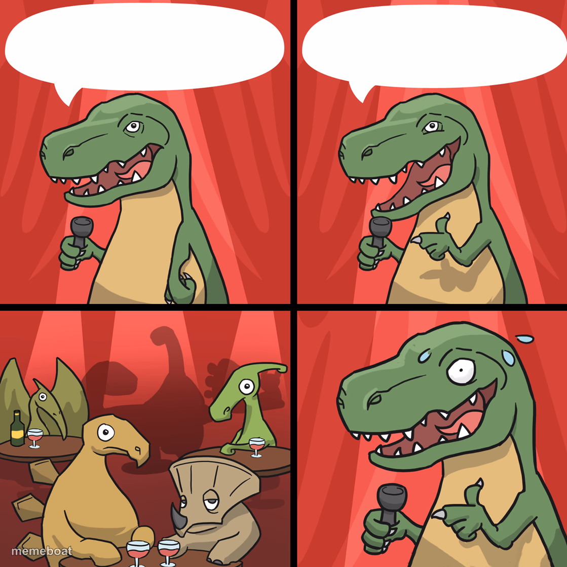 bad joke trex - meme generator image preview