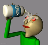Baldi pours bleach in his eyes