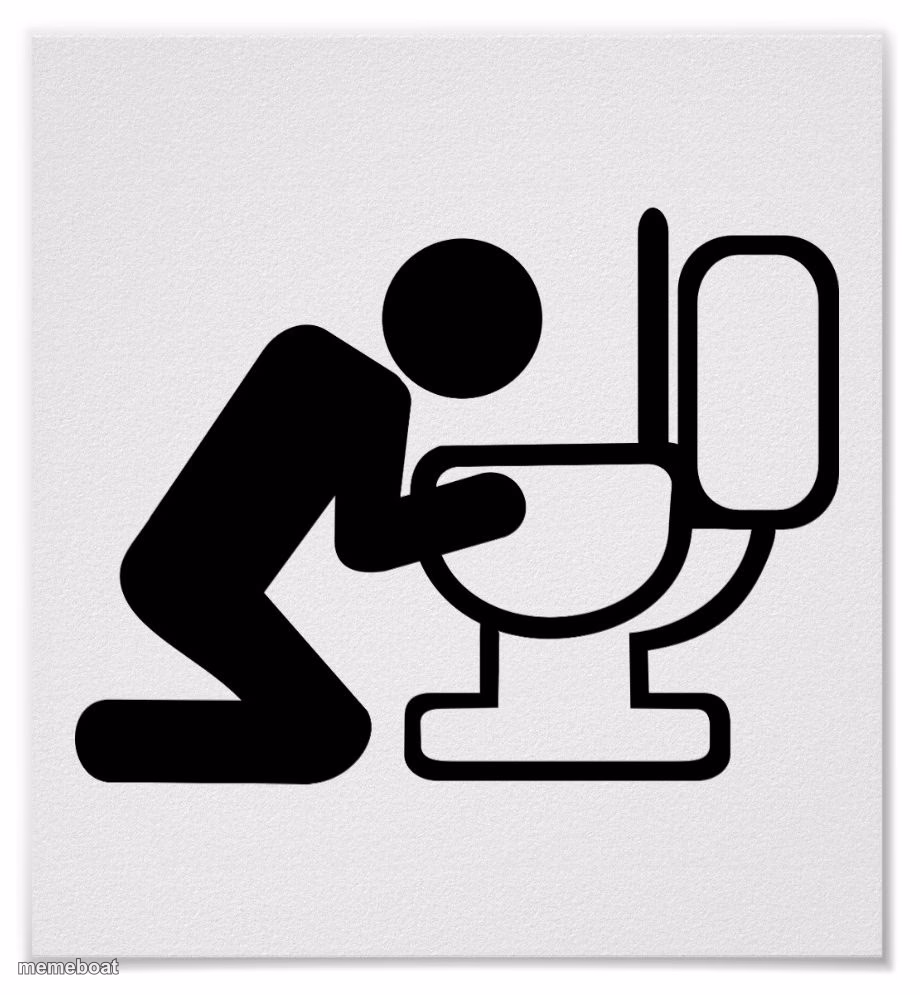 Barfing into the Toilet - meme generator image preview
