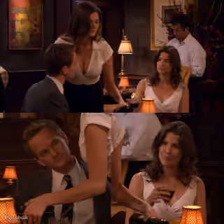 Barney Stinson Distracted by Waitress