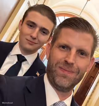 Barron and Eric Trump