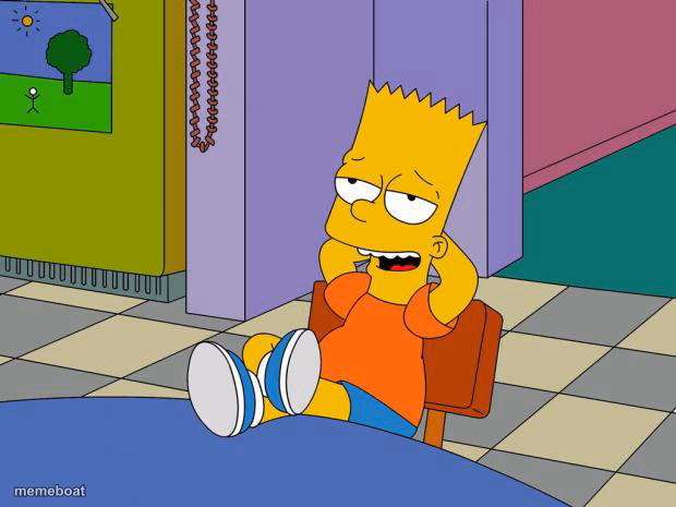 Bart Relaxing - meme generator image preview