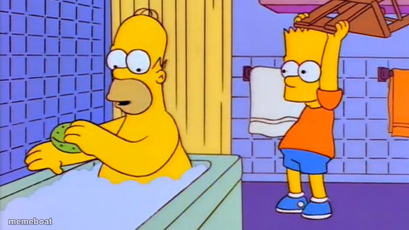 Bart Simpson chair - meme generator image preview