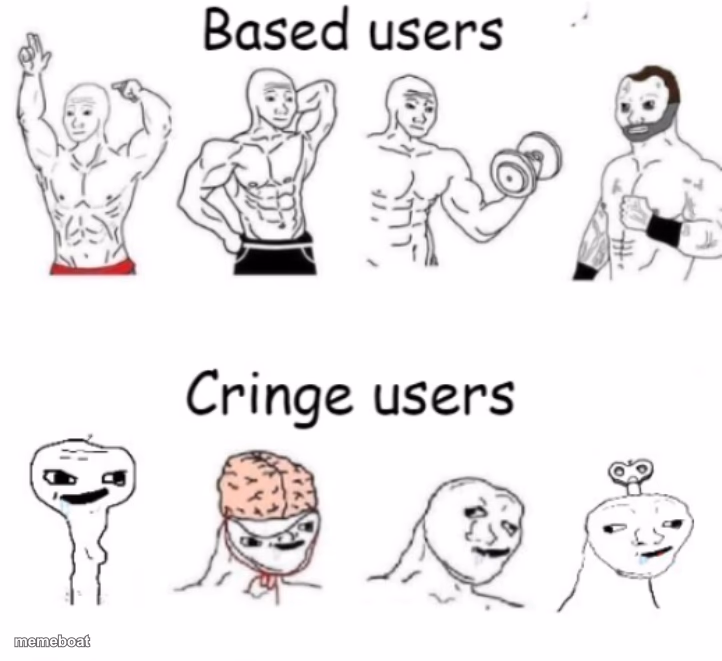 Based users v.s. cringe users - meme generator image preview