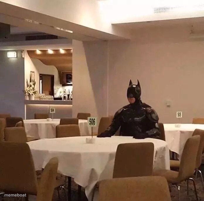 Batman sitting alone - meme generator image preview