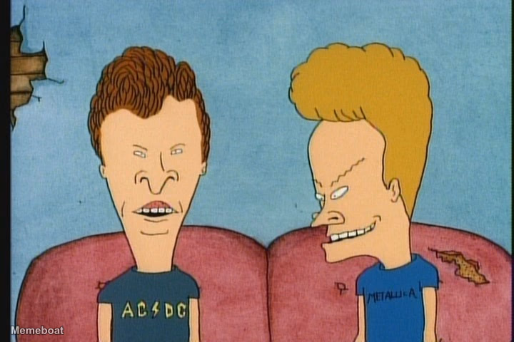 Beavis and Butt-Head on Couch - meme generator image preview