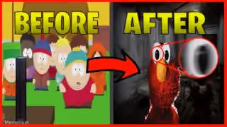 Before and After South Park Elmo