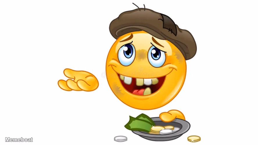 begging emoji - meme generator image preview