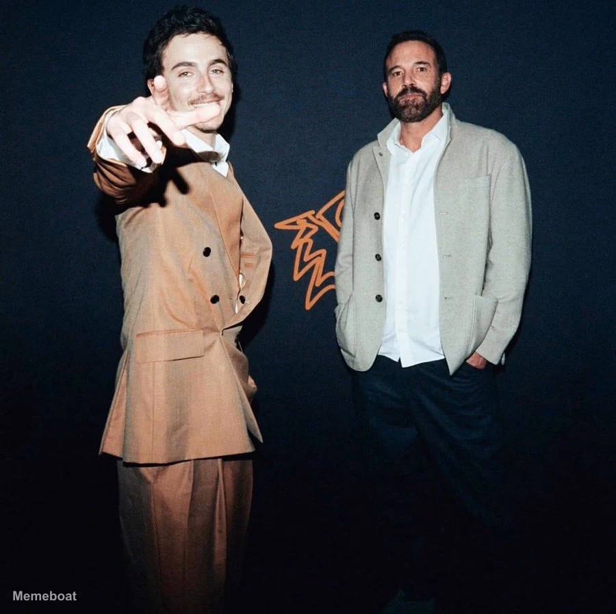 Ben Affleck and Timothée Chalamet - meme generator image preview