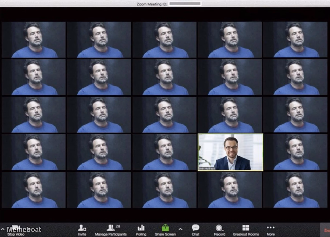 Ben Affleck Zoom Call - meme generator image preview