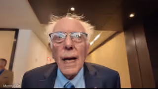 Bernie Sanders Tense Reaction