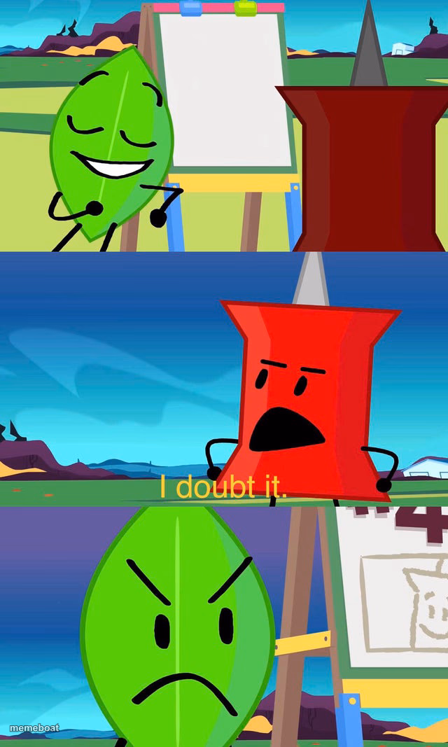 BFDI I Doubt It - meme generator image preview
