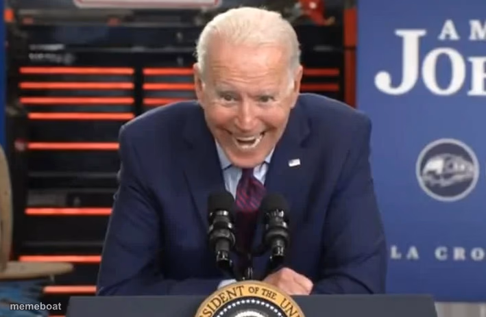 Biden insane face - meme generator image preview
