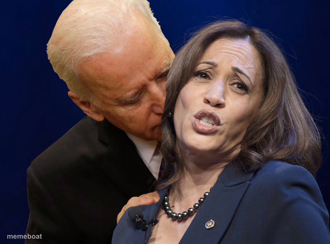 Biden sniffing Kamala Harris - meme generator image preview