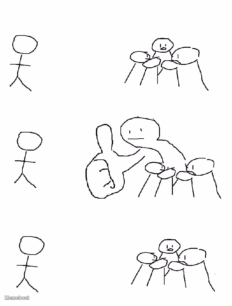 Stick Figure Thumbs Up - meme generator image preview