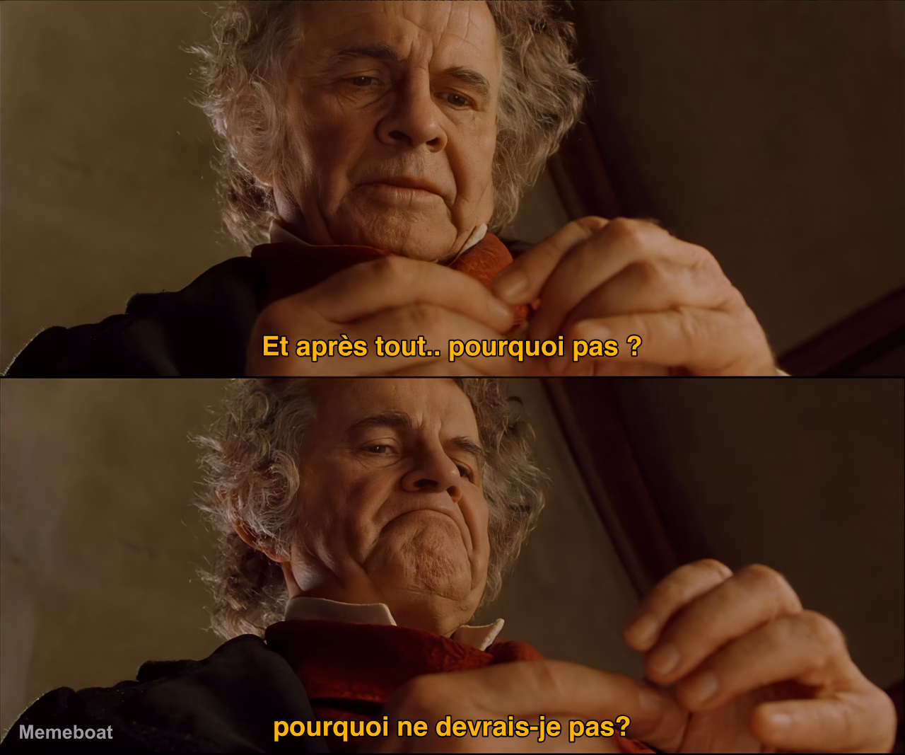 Bilbo "After All, Why Not?" - meme generator image preview