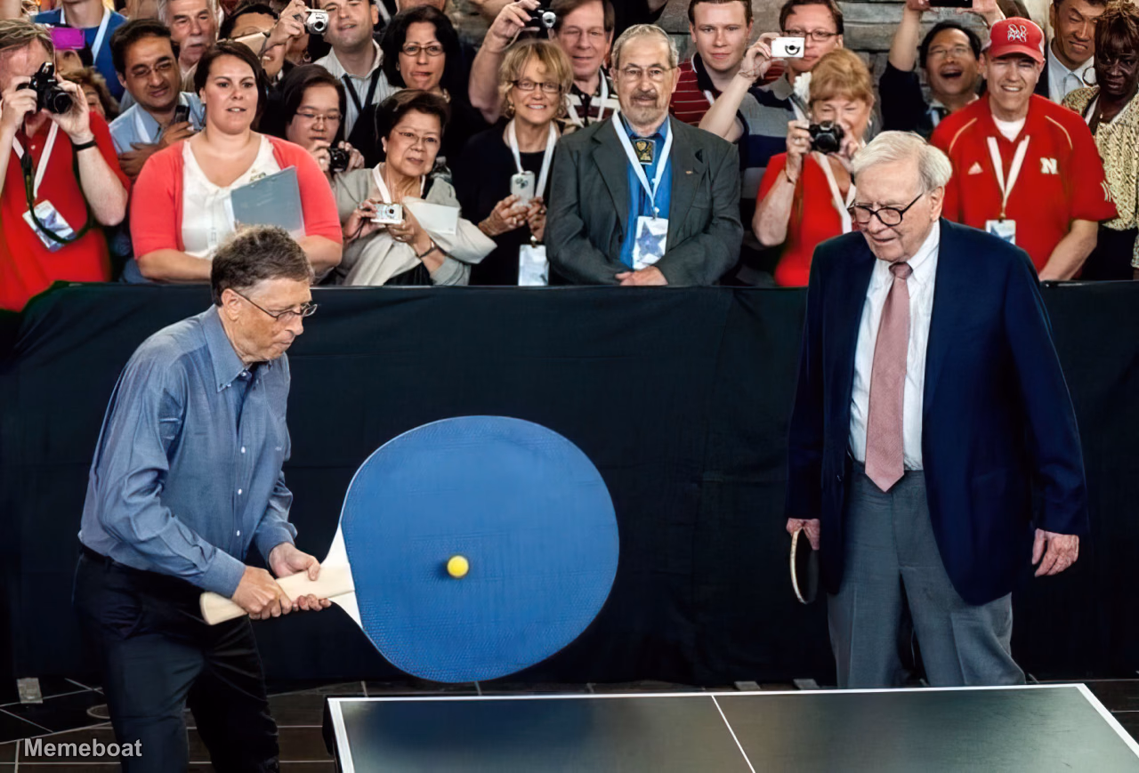 Bill Gates' Giant Ping Pong Paddle - meme generator image preview