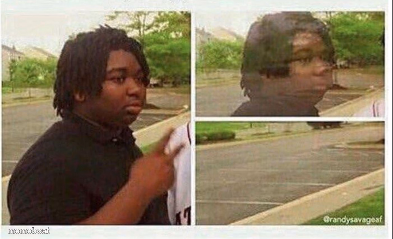 Black guy disappearing - meme generator image preview