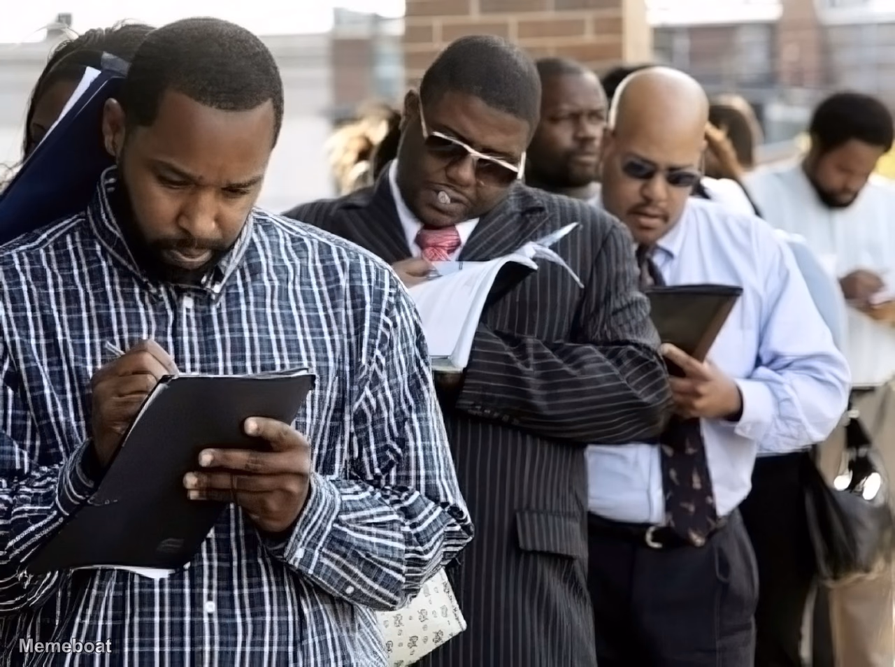 Black Guys Taking Notes - meme generator image preview