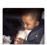 Shook Kid Drinking Smoothie