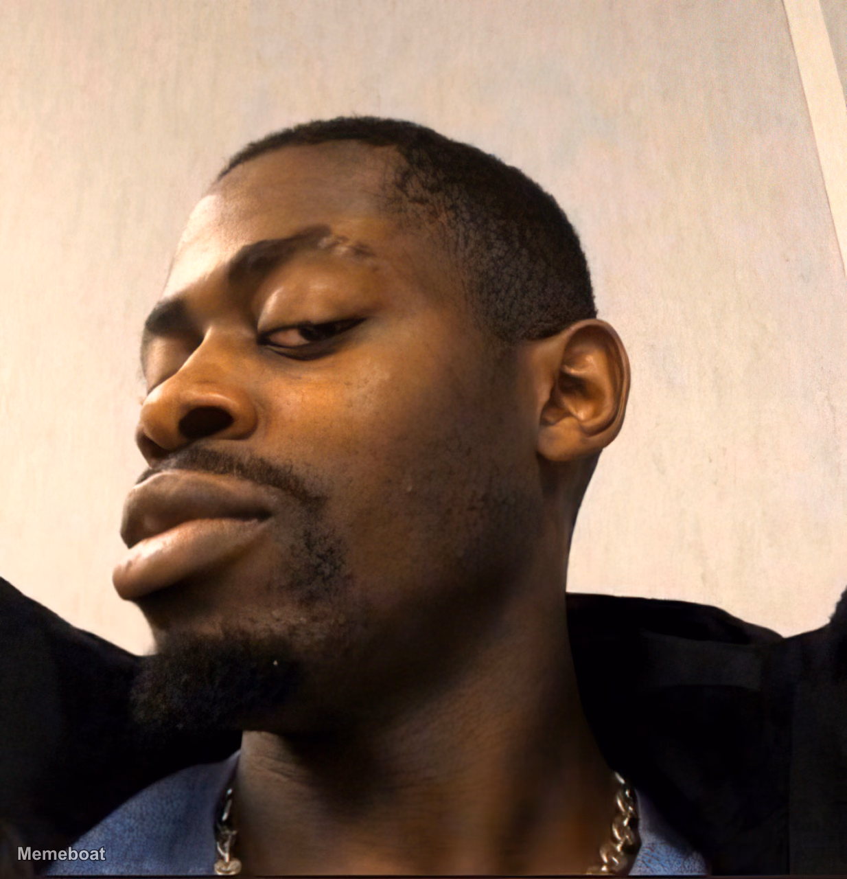 Black Man Skeptical Look - meme generator image preview