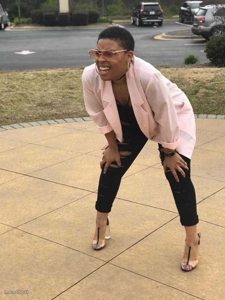 Black woman squinting - meme generator image preview