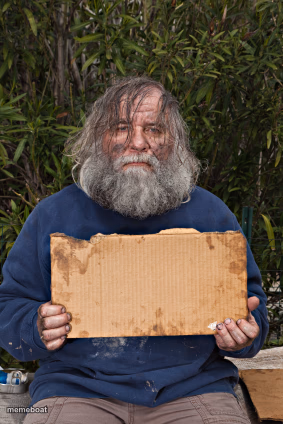 Blak Homeless Sign - meme generator image preview