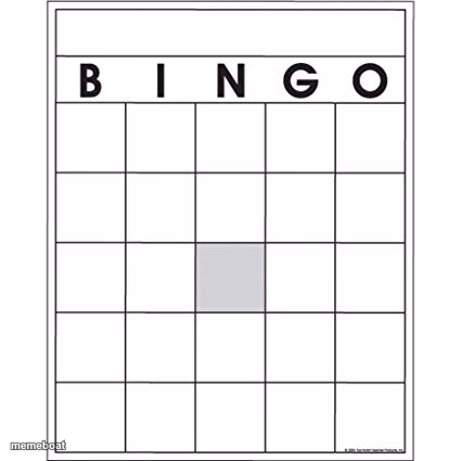 Blank Bingo Card - meme generator image preview