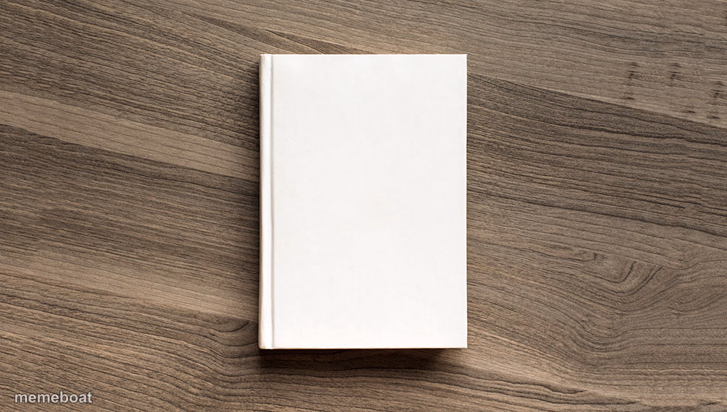 Blank book cover - meme generator image preview