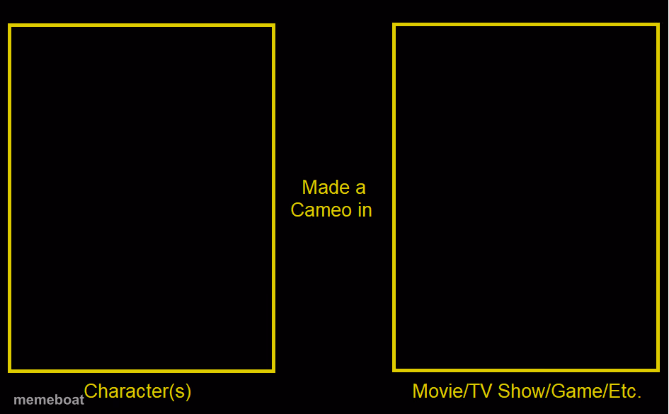 blank character made a cameo in blank media - meme generator image preview